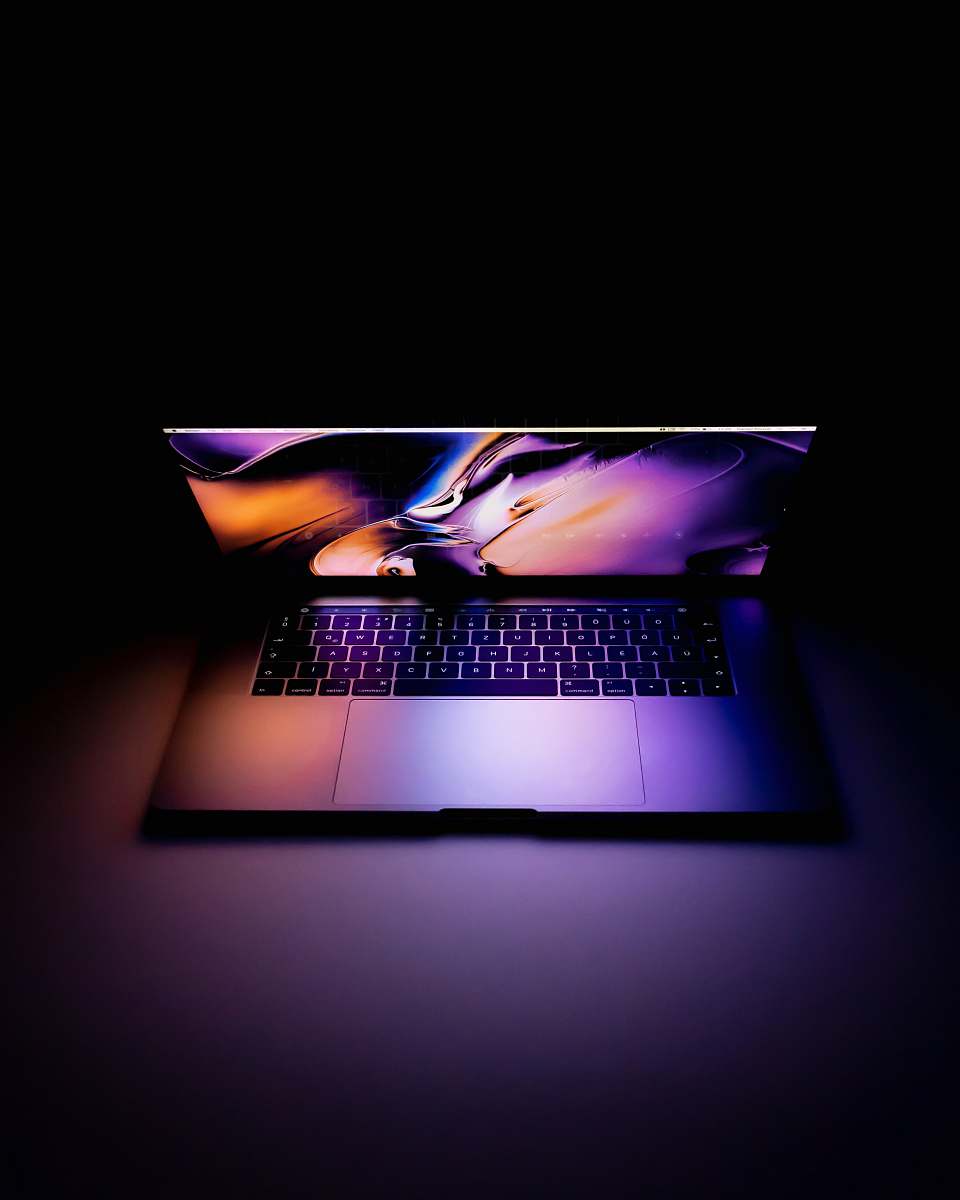 Image of a laptop on a black background